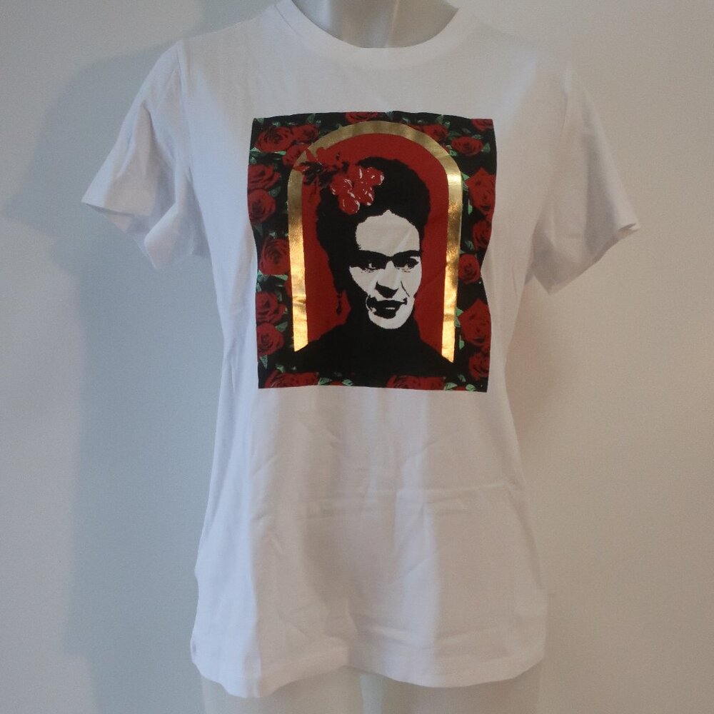 NWT Womens Proof Of Concept White Frida Tee L